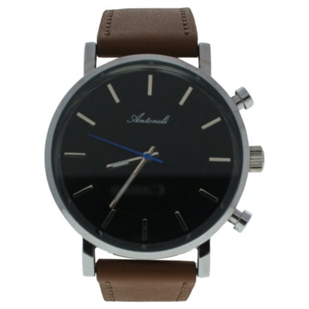 AG6182-04 Silver/Brown Leather Strap Watch