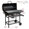 thumbnail image 4 of Asador Tipo Barril De Carbón Con Gran Área De Cocción Móvil Color Negro, 4 of 5