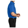 thumbnail image 3 of Mens Short Sleeve Easy Care Cotton/Polyester Shirt Strong Blue 4X-Large, 3 of 6