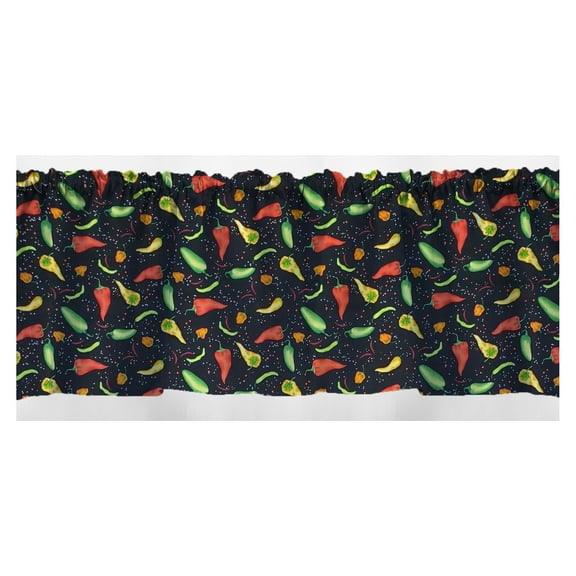 Hot Peppers Valances by Penny's Needful Things (Two Valance Panels 12 inches Long UNLINED)