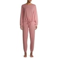 thumbnail image 2 of Lissome Women's and Women's Plus L/S French Terry 2-Piece PJ Set, 2 of 6