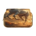 thumbnail image 2 of Disketp Golden Winged White Horse Estuche de Lápices de Doble Capa con Tapa Abatible y Cremallera, Organizador Escolar para Adolescentes y Adultos, 2 of 7