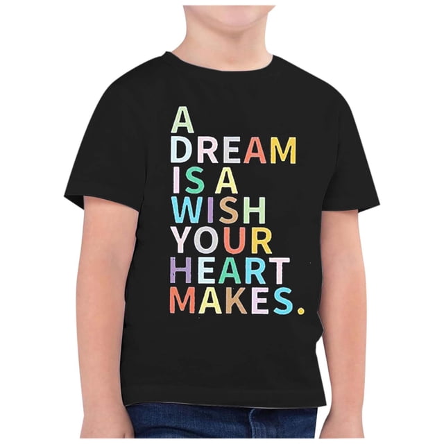 Hauts pour Filles pour la Rentrée Scolaire - T-Shirt Décontracté à Manches Courtes et Col Rond Imprimé pour Enfants