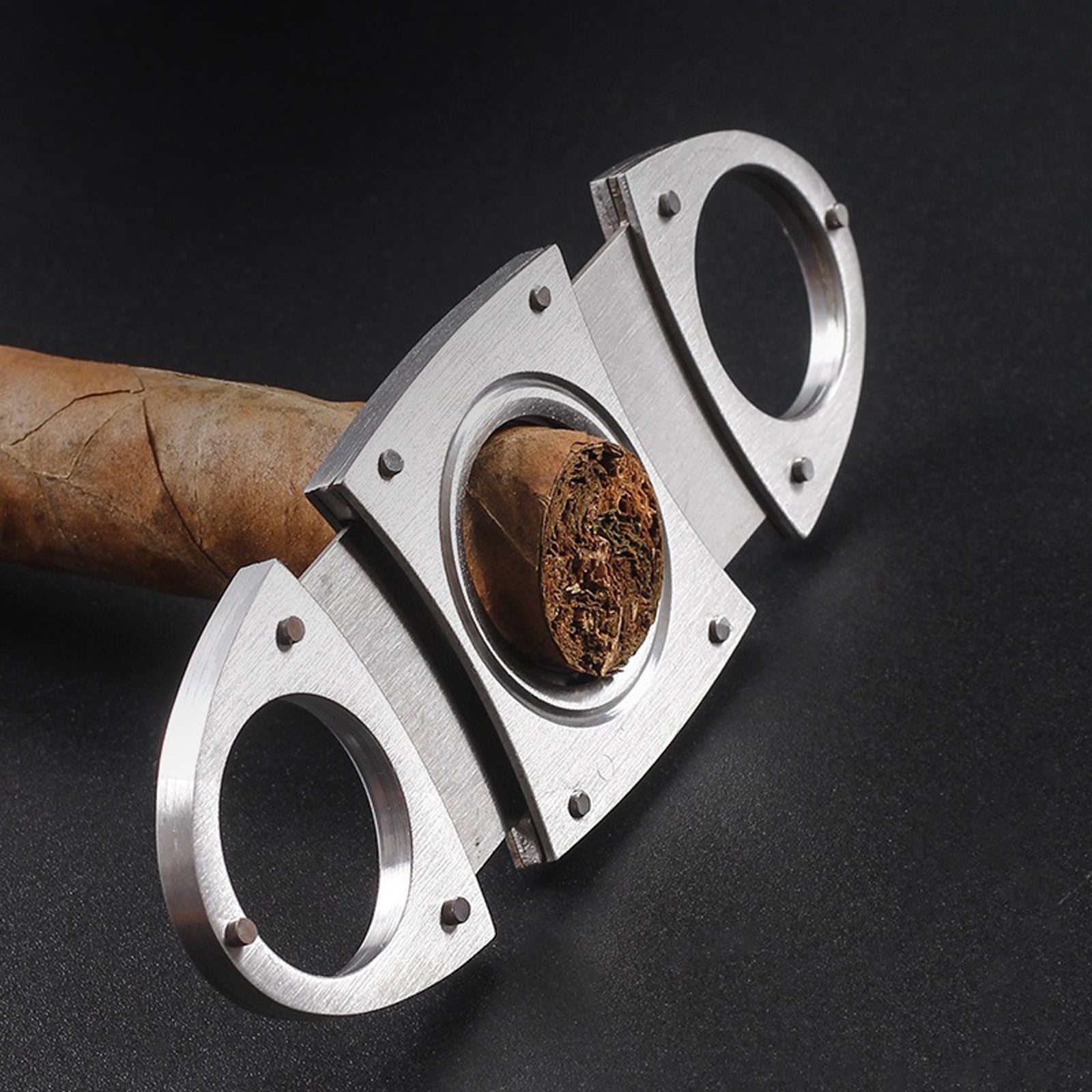Cigar Cutter Guillotine – 3 Pack Stainless Steel Cigar Clippers – Double Blade Cutter Set for Cigar Lovers Gift (1 PC)