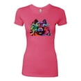 thumbnail image 2 of Wild Bobby, Colorful Rainbow Pomeranian Dog Animal Lover Womens Slim Fit Junior Tee, Hot Pink, 2XL, 2 of 3