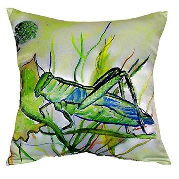 Betsy Drake Grasshopper No Cord Pillow 18x18