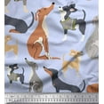 thumbnail image 1 of Soimoi Blue Cotton Voile Fabric Cute Dog Fabric Prints By Yard 42 Inch Wide, 1 of 3