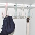 thumbnail image 3 of Organizador colgante para armario, monedero de almacenamiento, bolso de mano giratorio de 360 grados, 4 ganchos para cinturón, bufanda, corbata, soporte para estante kaili Sencillez, 3 of 4