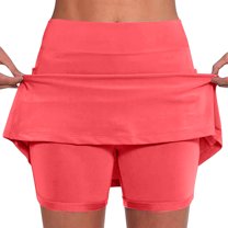 hotojiny Women's Plus Size Skorts Casual Yoga Shorts Tennis Golf Skirt Summer Trendy Workout Athletic Running Shorts