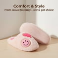 thumbnail image 5 of Kensie Girls' Faux Fur Slippers – Cozy Slip-On House Slippers with Cute Patches, Soft Plush Indoor Shoes for Little Kid/Big Kid, 5 of 8