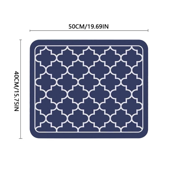Kedshhgu Diatomaceous Earth Bath Mat Rug Super Absorbent Quick Dry Thin Bathroom Rugs Modern Design Quick Dry Floor Mat Water Absorbent, Rubber Backed, Washable