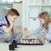 GSE Games & Sports Expert Premium Leather Backgammon Board Game Set. Classica Folding Backgammon Game with Game Pieces
