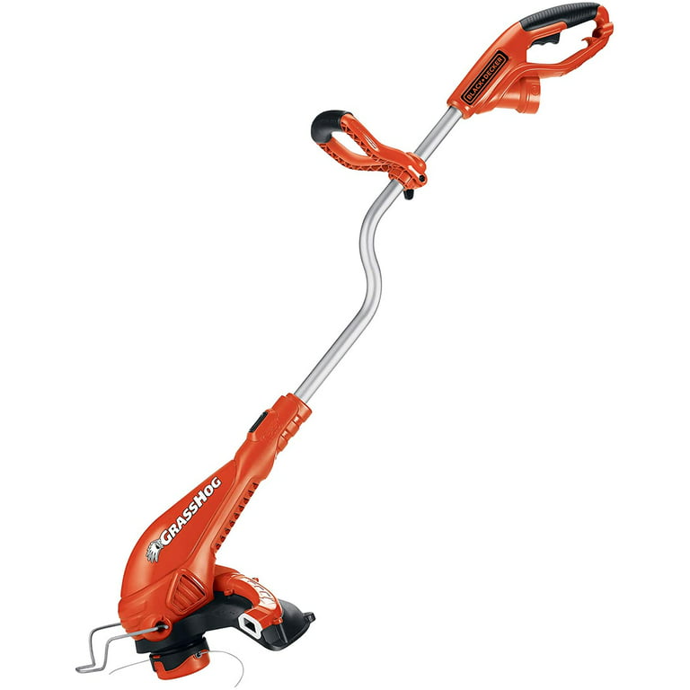 Black & Decker 14” Grass Hog Trimmer Gh750-B3, Brush cutter with powerful  5.5 Amps motor for efficient cutting in bushes and overgrowth, centrifugal