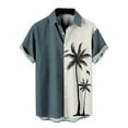 thumbnail image 2 of Hawaiian Shirt for Men Printed Men's Floral Shirts Button Down Tropical Holiday Beach Black, 2 of 3