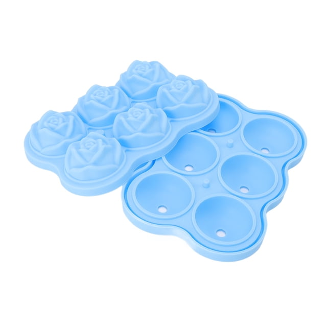 BANDEJA DE CUBITOS DE HIELO DE SILICONA ROSA, HERRAMIENTA PARA HACER HILO DE 6 CUBITOS CATA, UTENSILIOS DE COCINA