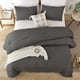 thumbnail image 5 of Juego de edredón ROSGONIA Queen gris antracita con 2 fundas de almohada, 5 of 8