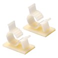 thumbnail image 1 of Unique Bargains Self Adhesive Adjustable Wire Cable Tie Sticker Clip White for 10-12.5mm Dia 2 Pcs, 1 of 3