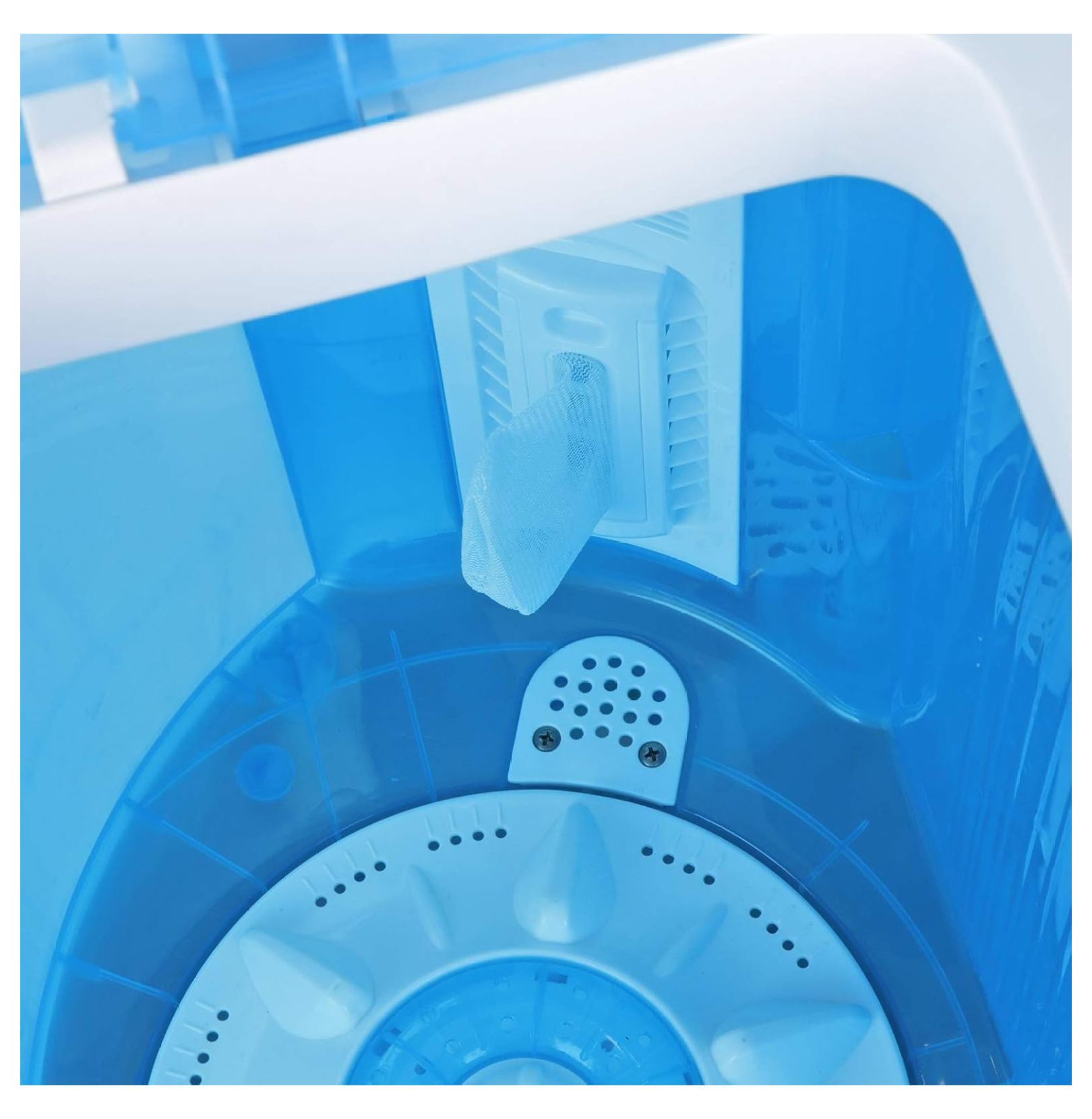Portable Washer Compact Twin Tub 9.9 LB Mini Top Load Washing Machine Washer/Spinner w/ 6.57 FT Inlet Hose