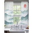Chinese-style Ink Painting Sheer Curtains for Living Room Bedroom ...