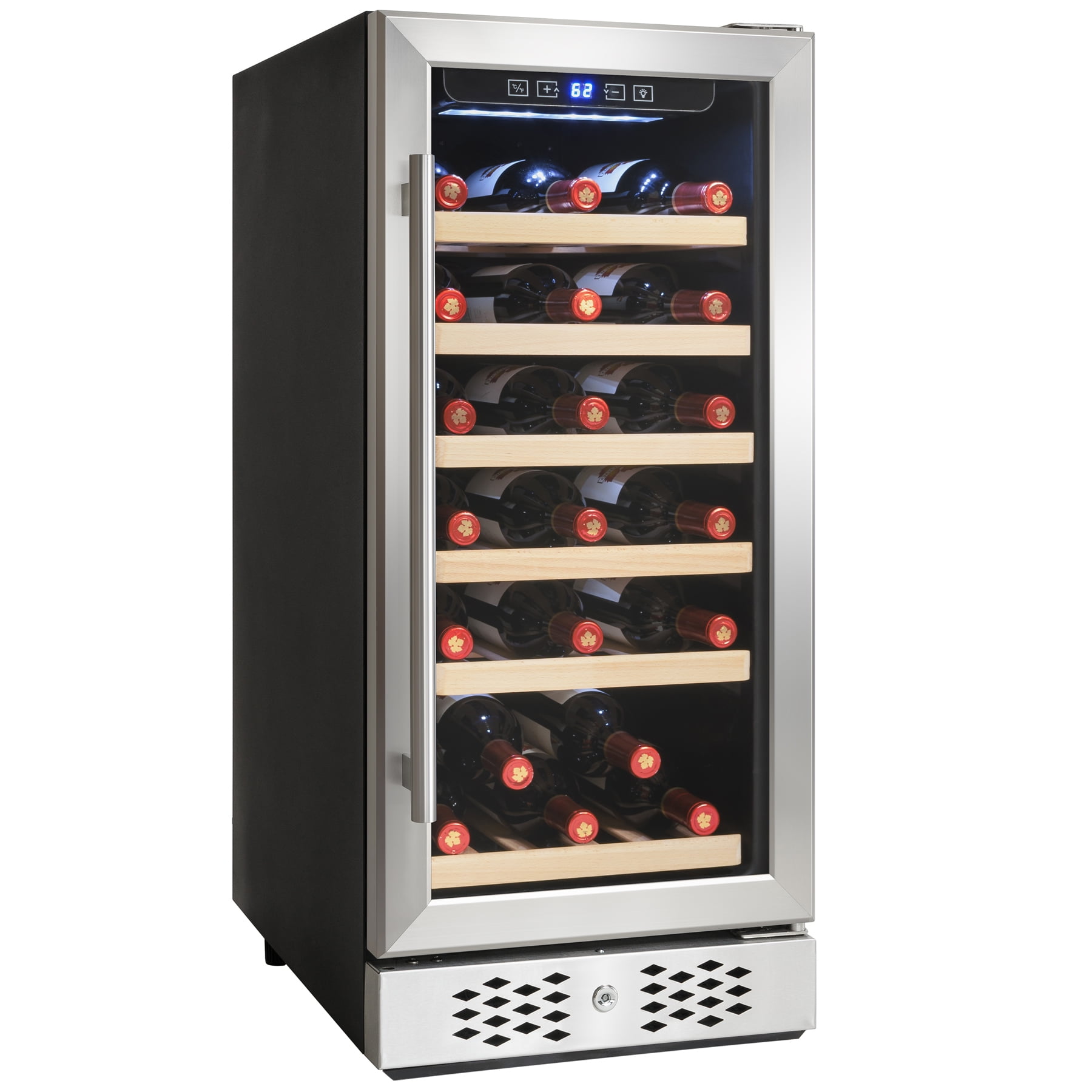 AKDY 30 Bottles Single Zone Compressor Freestanding Wine Cooler