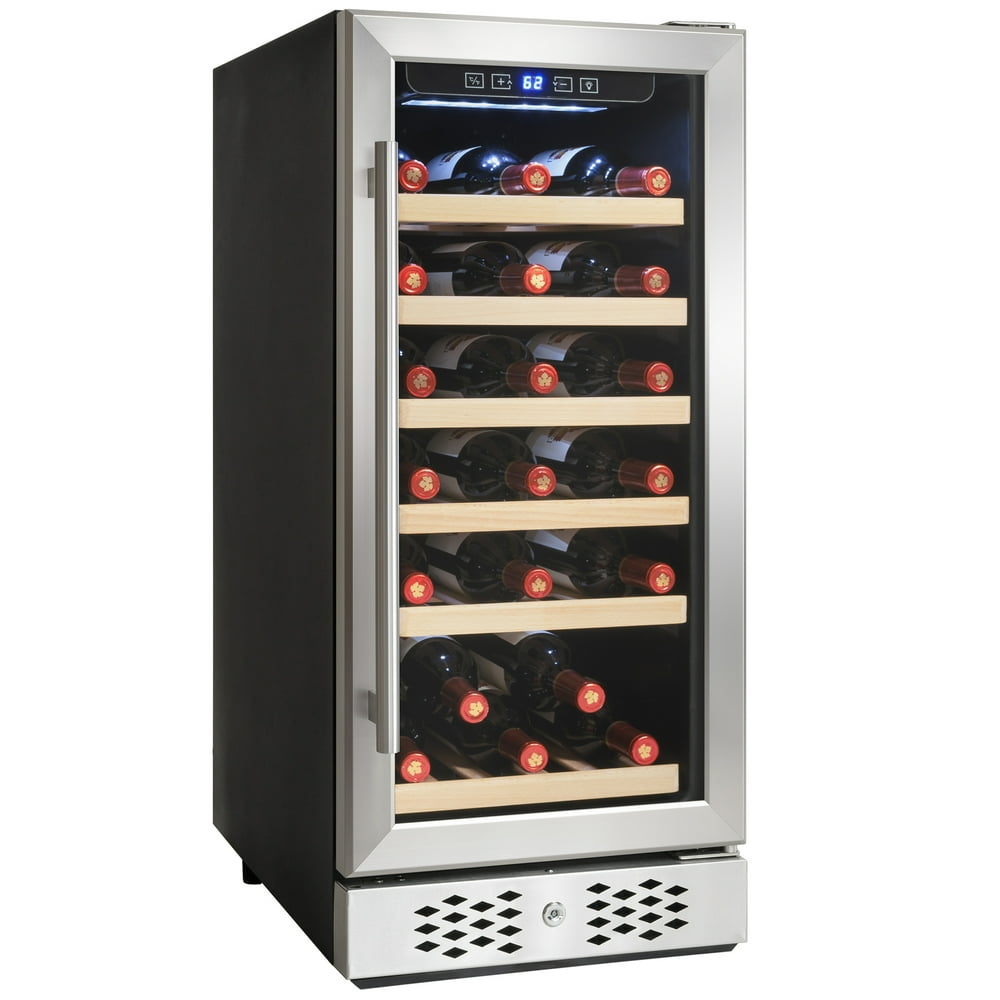AKDY 30 Bottles Single Zone Compressor Freestanding Wine Cooler