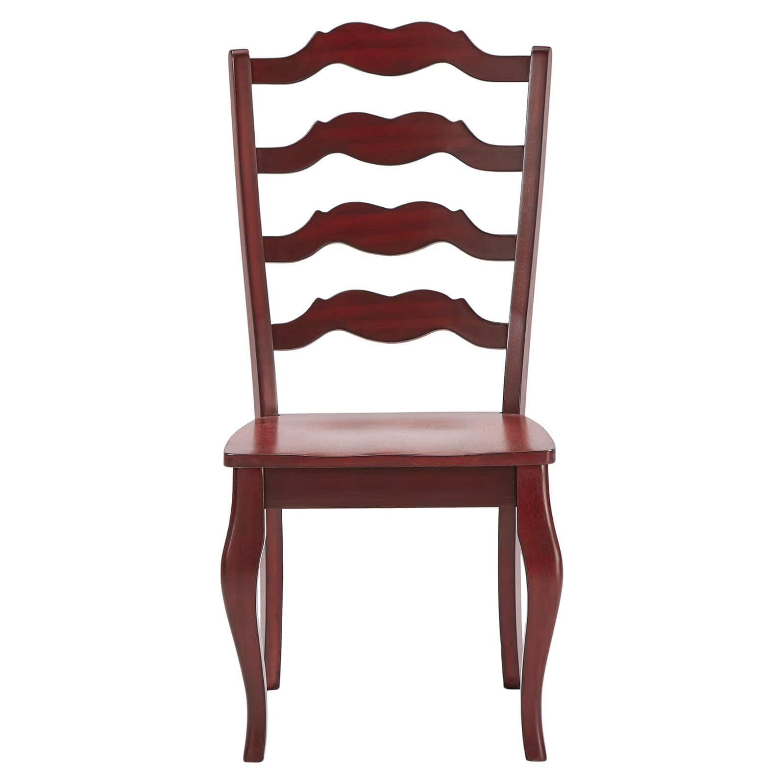 Weston Home Farmhouse Wood French Ladder Back Dining Chair Set Of 2