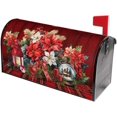 thumbnail image 2 of Merry Christmas Magnetic Winter Flowers Mailbox Cover - Standard Size 18 X 21 - Holiday Decorative for Home & Garden, 2 of 6