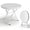 White, variant on HOQBN 31.5 Inch Round Folding Table, Heavy Duty Plastic Foldable Cocktail Bistro Table, Easy Setup for Wedding, Party, Cafe, Backyard Indoor & Outdoor UseBlack