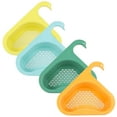 thumbnail image 2 of Gustave 4 Pack Kitchen Sink Drain Strainer Basket Swan Drain Rack Multifunctional Triangular Corner Sink Drain Filter Shelf Plastic Kitchenware "Green/ Blue/ Orange/ Yellow", 2 of 8