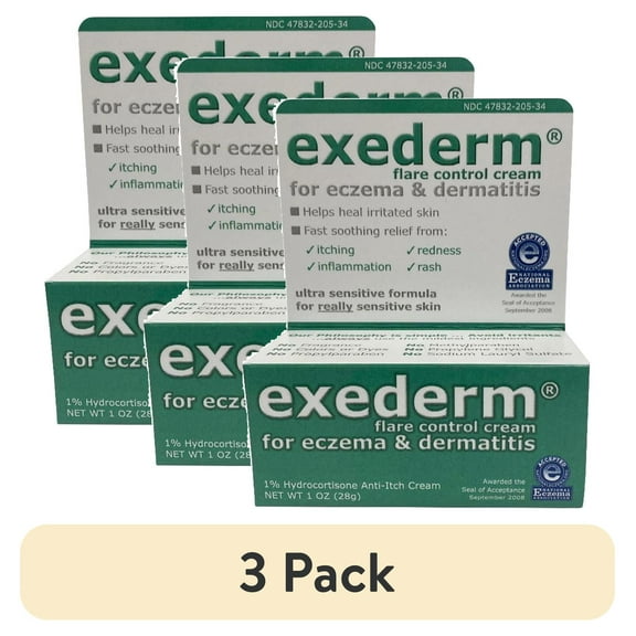 (3 pack) Exederm Eczema Flare Control Cream