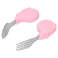 thumbnail image 4 of Hilitand 2PCS Baby Kids Stainless Steel Fork Spoon Set Tableware Feeding Cutlery Utensils, 4 of 8