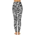 thumbnail image 5 of Black And White Zebra Yoga Pants Female Striped Print Leggings High Waist Yoga Legging Elastic Graphic Fitness Sport Pants, 5 of 6
