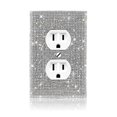 thumbnail image 5 of 10 Pack Light Switch Covers and Sockets, Bling Rhinestone Wall Plate Covers, Silver Bling Rhinestone Wall Plate Covers, 5 of 5