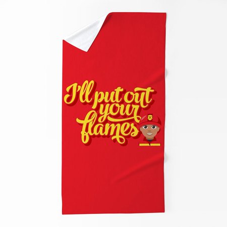 CafePress - Emoji I ll Put Out Your Flames - Large Beach Towel  Soft 30 x60  Towel with Unique Design