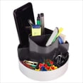 thumbnail image 3 of Kantek Two-Tone 360-Degree Rotating Desktop Organizer, 6-Inch Wide x 6-Inch Deep x 4.4-Inch High, Black/Silver (ORG620) Black/Silver - Round, 3 of 3