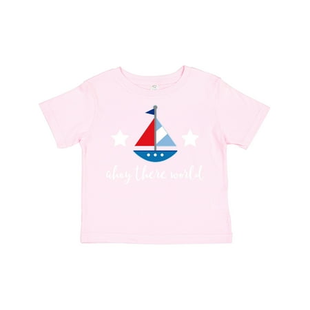 

Inktastic Nautical Baby Boy Ahoy Sailboat Gift Toddler Boy Girl T-Shirt