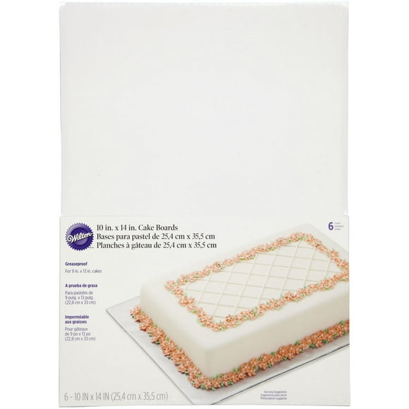 Cartons à gâteaux 25 x 35 cm de Wilton, paq. de 6 Cartons à gâteaux et à gâteries