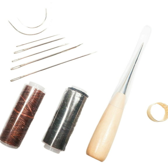 Leather Sewing Needle Kit 12PCS Wax Thread