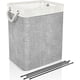 thumbnail image 1 of Laklulu Cesta para la colada con asas y soportes, cesta para niños y niñas, cubo de lavado plegable, forro integrado para dormitorio, almacenamiento de ropa de juguetes, 1 of 6