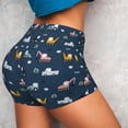thumbnail image 4 of Haiem Modern Modern Excavator No Front Seam Biker Shorts for Women Yoga Workout Gym Bike Shorts with Tummy Control Moisture-Wicking-, 4 of 9