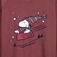 thumbnail image 3 of Peanuts - Snoopy Sledding - Women's Lightweight French Terry Long Sleeve Shirt, 3 of 6