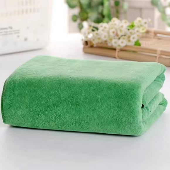 Zhuge Toalla de fibra ultrafina para cabello seco, multiusos: baño, fitness, ducha, deportes, se adapta a diversas situaciones sin esfuerzo. 30 x 30 cm (verde).