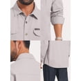 thumbnail image 7 of DARING DIVA Men's Casual Workwear Long Sleeve Button Down Hiking Shirts M Beige, 7 of 7