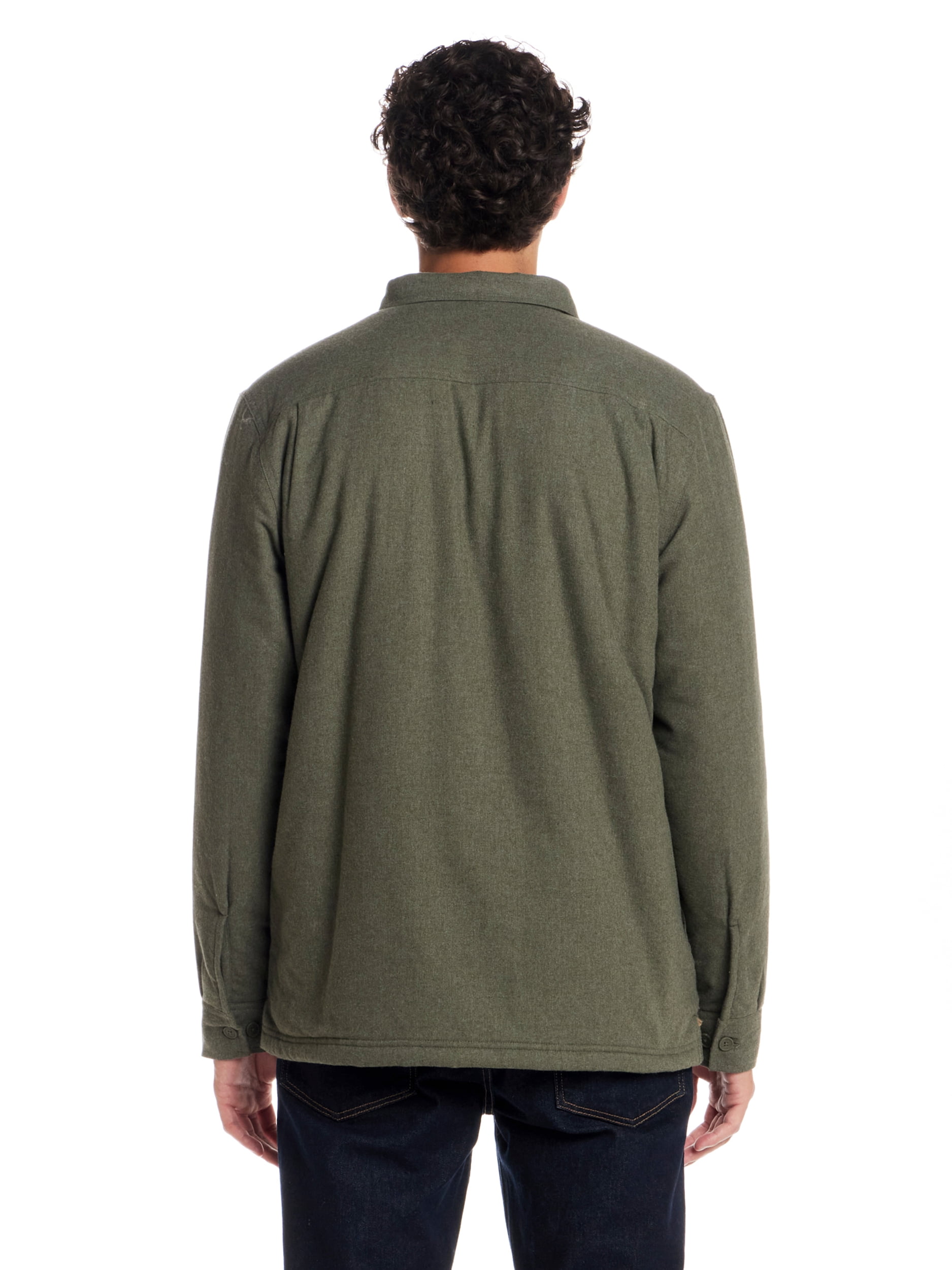 Frontier Threads Men's Sherpa-Lined Solid Shirt Jacket