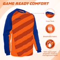 thumbnail image 2 of Camiseta de portero Vizari Padova para jóvenes, talla grande, naranja/real, 2 of 4
