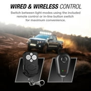 TYPE S - Elevate 2-Light Output Wiring Harness - Wireless Remote or Wired Control Options, Dual Mode Control, Strobe Mode, Universal, 12V