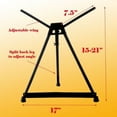 thumbnail image 2 of ESC ®  Aluminum Table Top 1/4/10X Easel with Extended Wings (Double Arm) Light Weight Foldable Canvas Poster Picture Holder Frame Art Easel  Trade Show Presentation  Office Tri-pod With Rubber Feet, 2 of 4