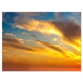 thumbnail image 2 of Amazing Golden Sky at Sunset - Modern Seashore Canvas Art, 2 of 3