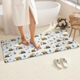 thumbnail image 4 of Cartoon Construction Vehicles Clouds White Pattern Bathroom Rugs Mat,Non Slip Microfiber Bathroom Rug,Rubber Backing,Soft Bathroom Mats for Bathroom Floor,Tub and Shower,60x24in(150x60cm), 4 of 5