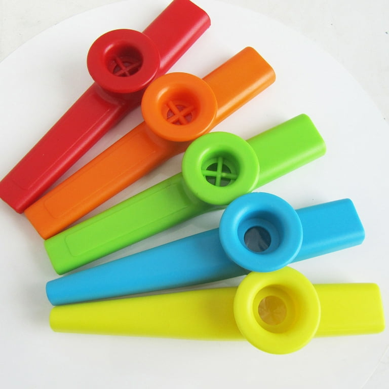 10pcs Plastic Kazoos Musical Instruments Colorful Kazoo Flute for Music Lover